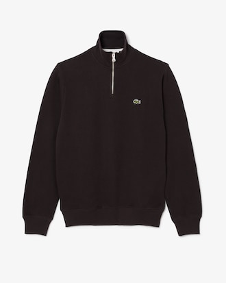 Zip-Up High Neck Interlock Sweatshirt