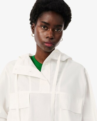 Oversized Hooded Cotton Pull-Over Jacket