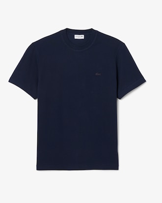 Ribbed Neck Petit Piqué T-shirt