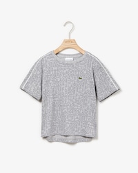 Girls' Lacoste Crew Neck Flared Print Cotton T-shirt