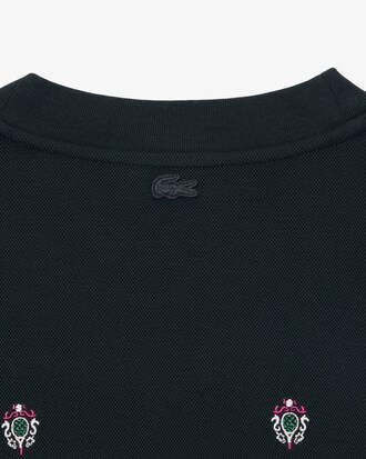 Oversized Embroidery Accent Piqu&eacute; Sweatshirt