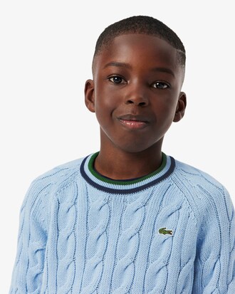 Cotton and Wool Crew Neck Sweater