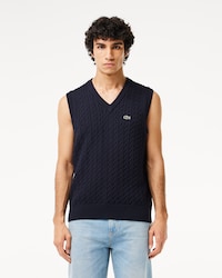 Cable Knit Cotton Sweater Vest