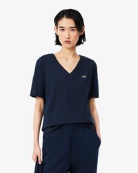 Relaxed Fit Soft Cotton V Neck T-shirt