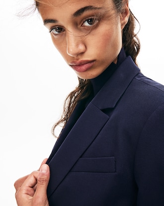 Women's Fitted Stretch Cotton Blazer