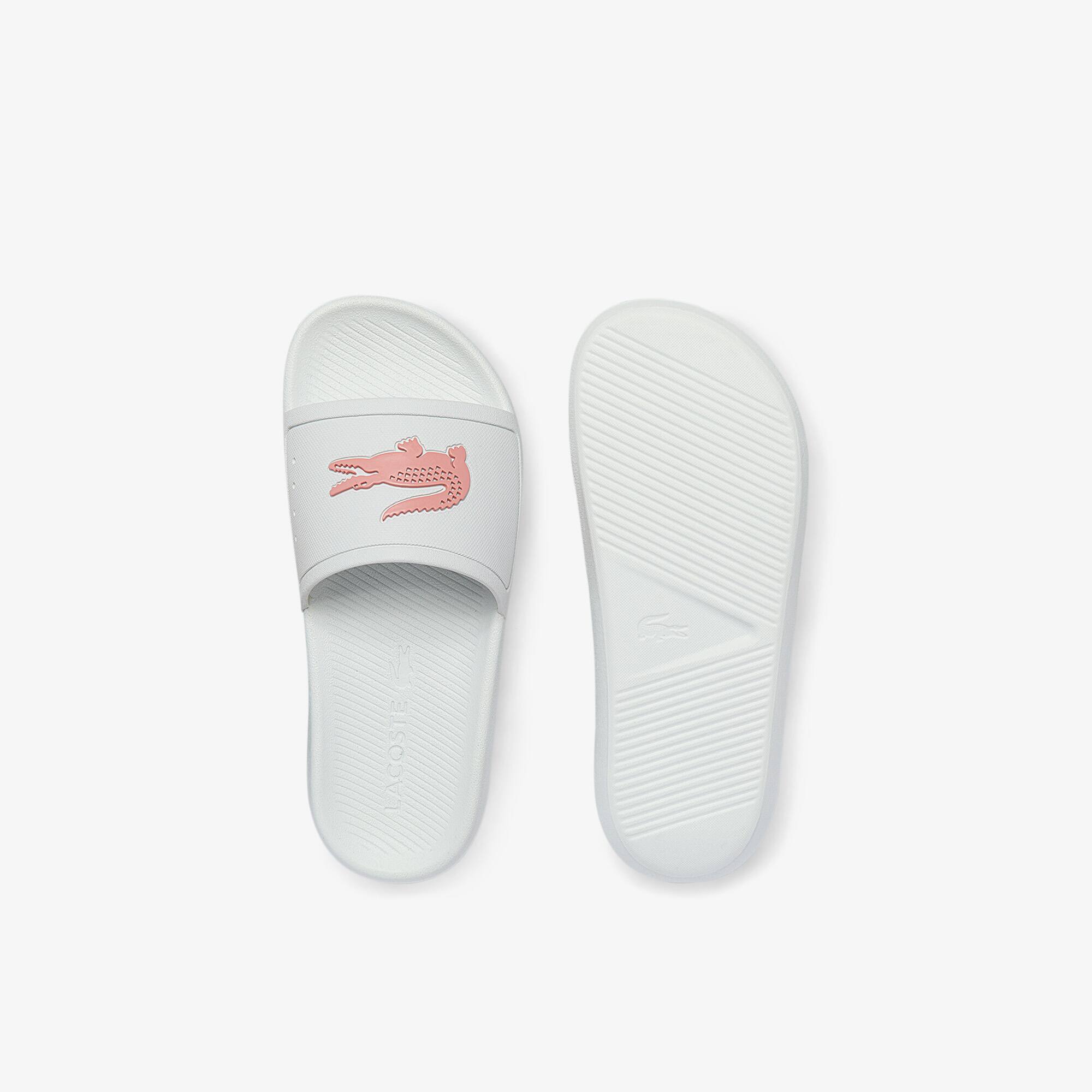 lacoste men's croco synthetic slides