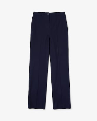 Women's Stretch Cotton Serge Wide-Legged Pants