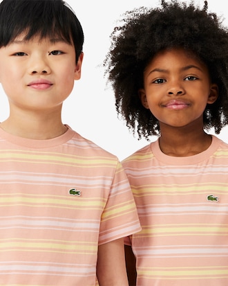 Contrast Stripe Cotton T-shirt