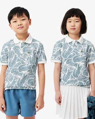 Petit Piqué Print Polo Shirt