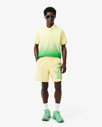 Long Branded Swim Trunks