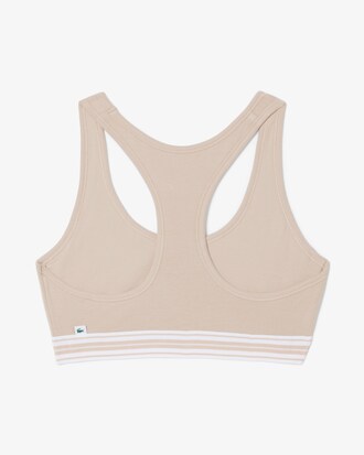 Contrast Band Stretch Cotton Bralette