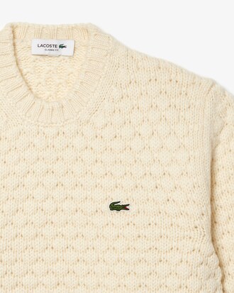 Thick Carded Wool Crew Neck Sweater