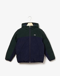 Boys' Hooded Colourblock Quilted Jacket