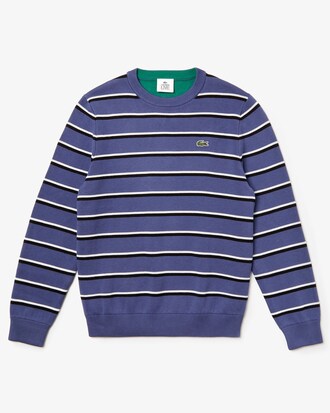 Men's Lacoste LIVE Striped Cotton Sweater