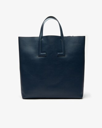 Women's Fashion Show Two-Tone Leather Double Tote