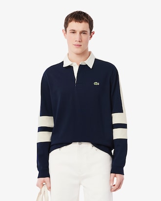 Classic Fit Colour-Block Rugby Polo Shirt