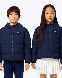 Embroidered Crocodile Hooded Puffed Jacket