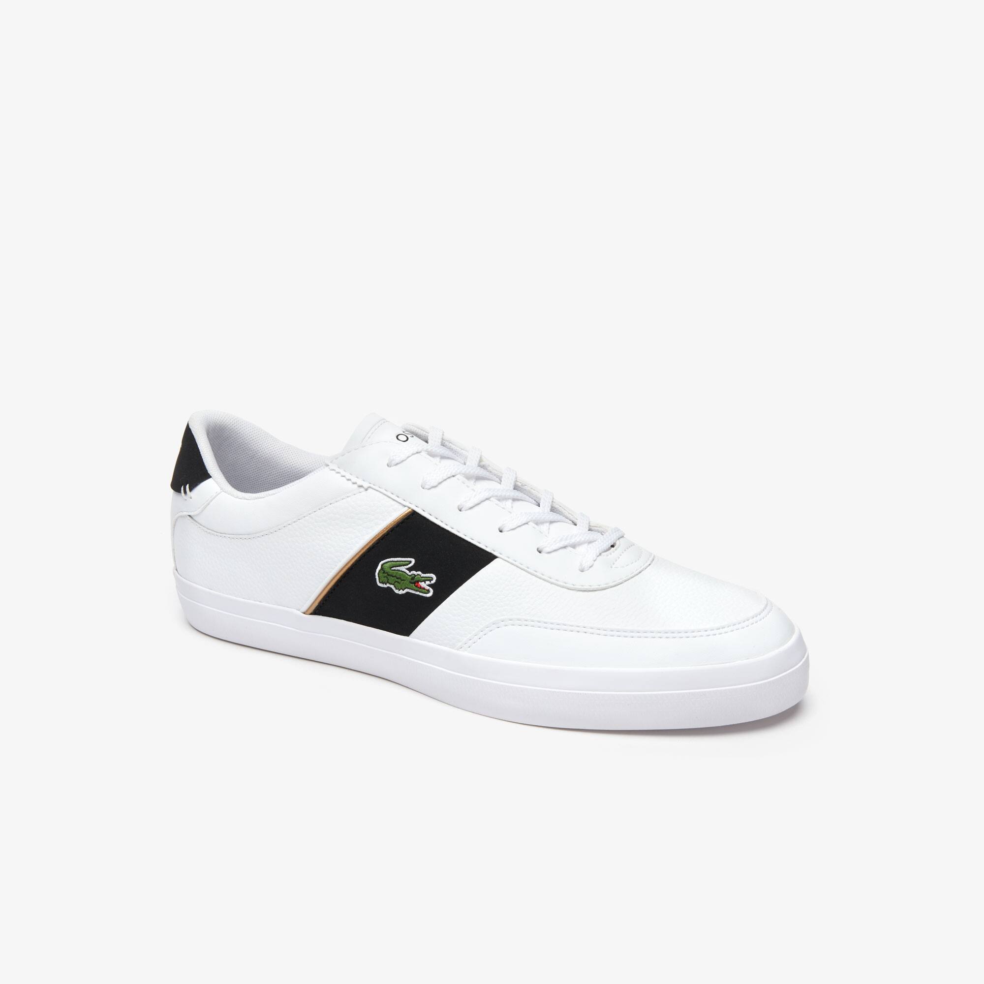 lacoste black leather trainers