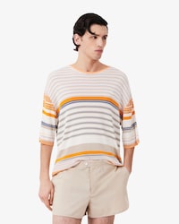 Runway Striped Satin Jersey T-shirt