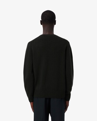 Embroidered Shield Wool Jersey Sweater