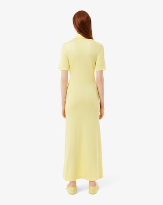 Runway Polo Collar Piqué Dress