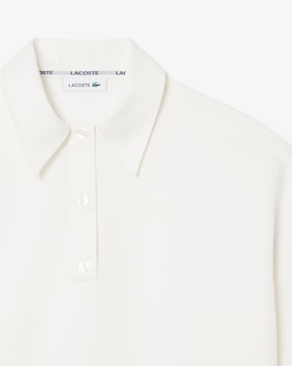 Oversized Fluid Twill Polo Shirt