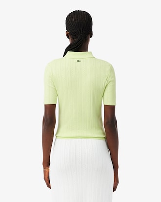 Slim Fit Pointelle Branded L.12.D Polo Shirt