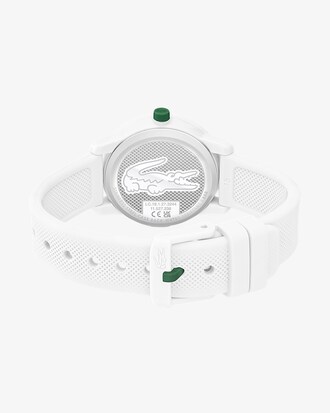 Kids&rsquo; Lacoste.12.12 White Silicone Strap Watch