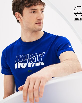 Men's Lacoste SPORT Novak Djokovic Collection Crew Neck Print Tech Jersey T-shirt