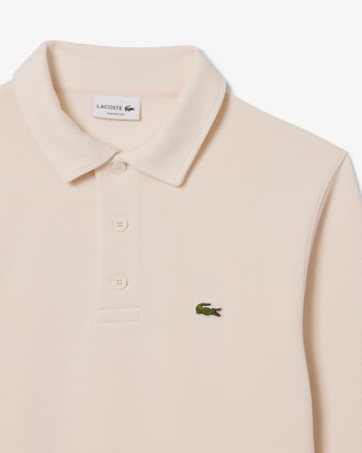 Ribbed Cotton Polo Collar Sweatshirt