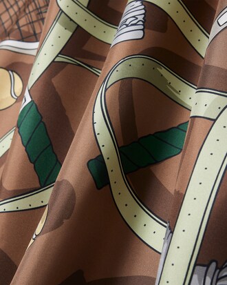 Runway Print Silk Square