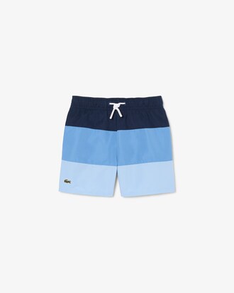 Striped Taffeta Swim Trunks