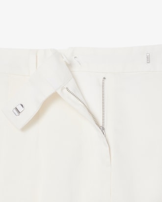 Oversized Fluid Linen Blend Bermuda Shorts