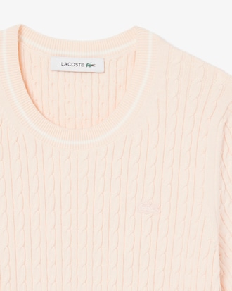 Short Sleeved Cable Knit Sweater