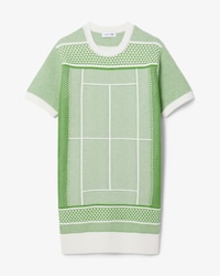 Tennis Court Jacquard Sweater Dress