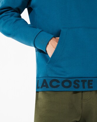 Men's Lacoste SPORT Signature Ribbing Cotton Hoodie