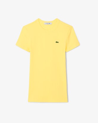 Slim Fit Ribbed Cotton T-shirt