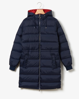 Women's Optional Colourblock Reversible Water-Resistant Long Quilted Jacket