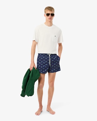 Crocodile Print Swim Trunks