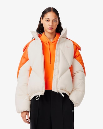 Short Oversized Hooded Puffed Jacket