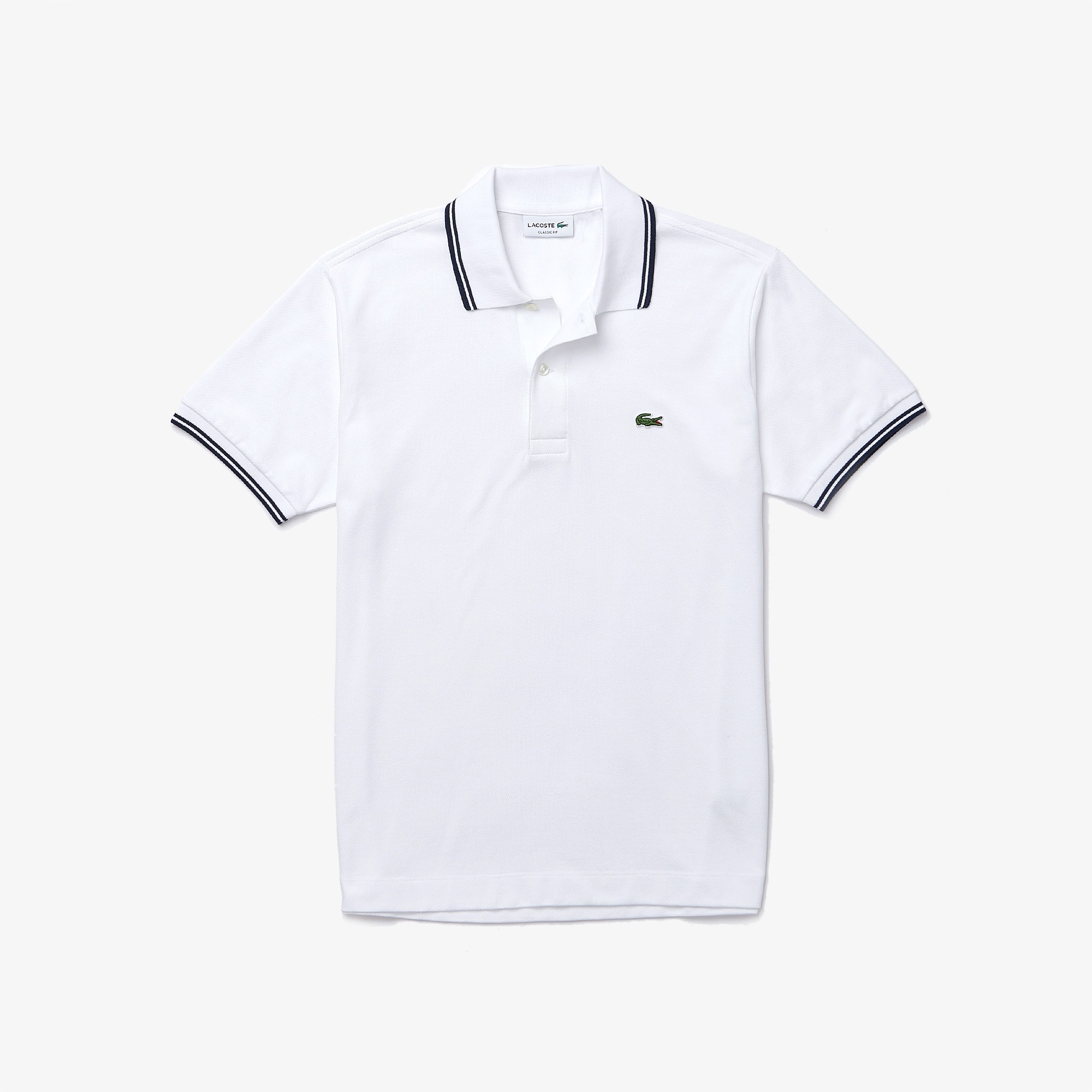 black and white lacoste polo