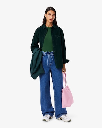 Slim Fit Ribbed Cotton T-shirt