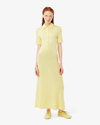 Runway Polo Collar Piqué Dress