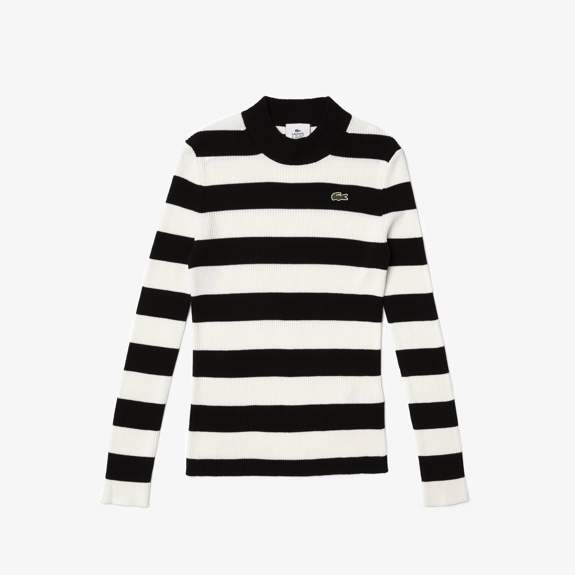 lacoste striped sweater