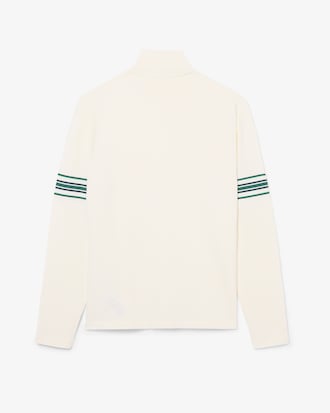 Runway High Neck Striped Jersey Sweater