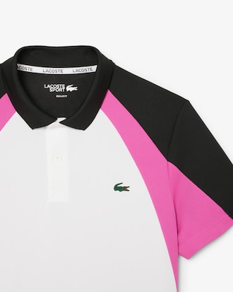 Colour-Block Printed Tennis Polo Shirt