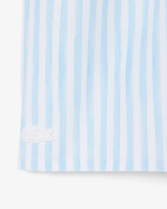 Mid Length Stripe Swim Trunks