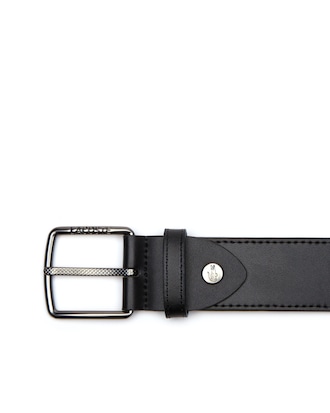 Men's Lacoste Engraved Tongue Buckle Leather Belt