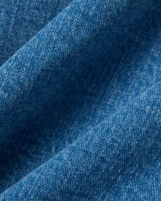Padded Badge Accent Denim Bomber Jacket