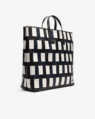 Women's Fashion Show Checked Double Tote Bag